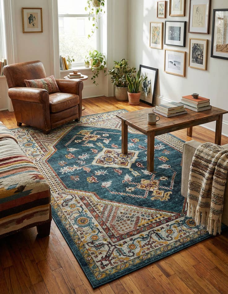 Detail image of 6' x 9' Kamala Washable Rug