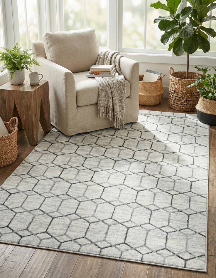 Detail image of 5' x 8' Lattice Trellis Rug
