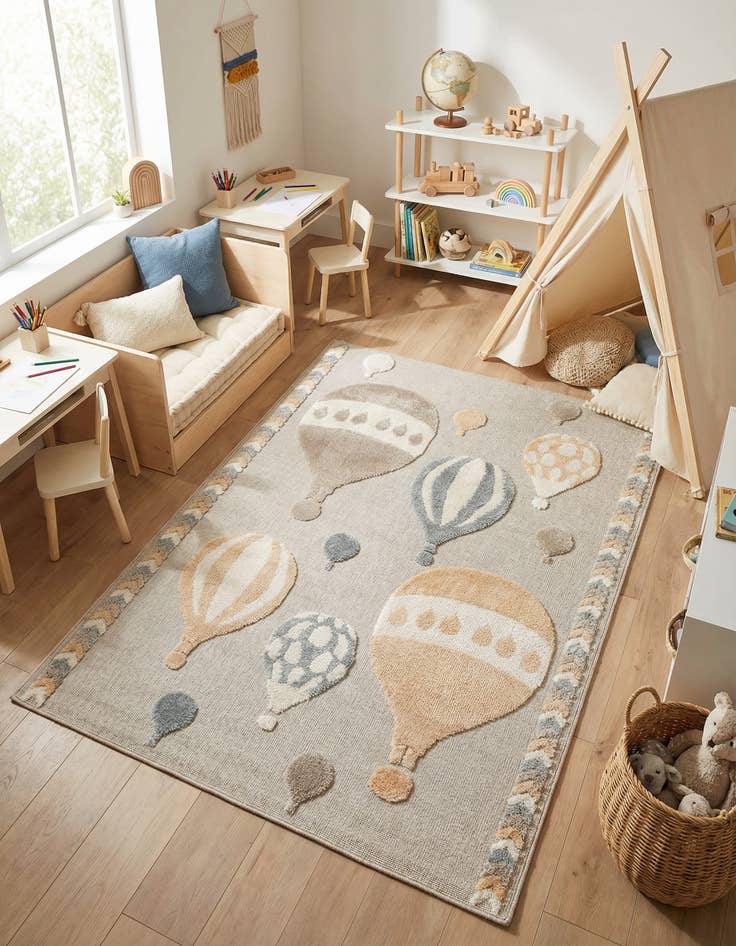 Detail image of 5' x 7' Whimsy Kids Rug