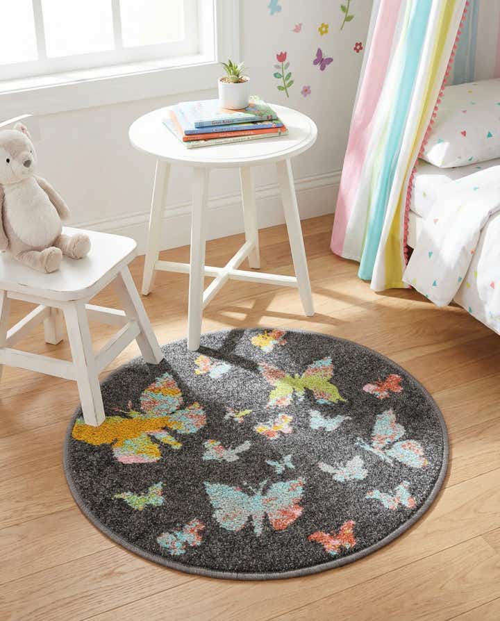 2' 2 x 2' 2 Whimsy Kids Round Rug