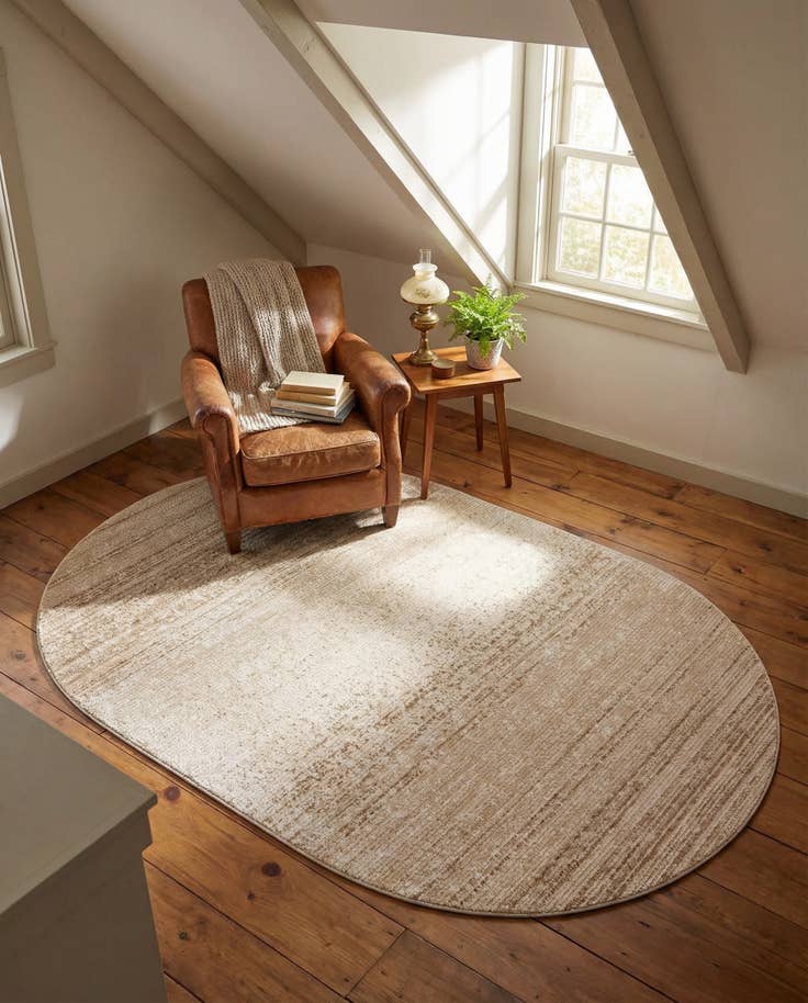 Detail image of 5' 3 x 8' Gemstone Oval Rug