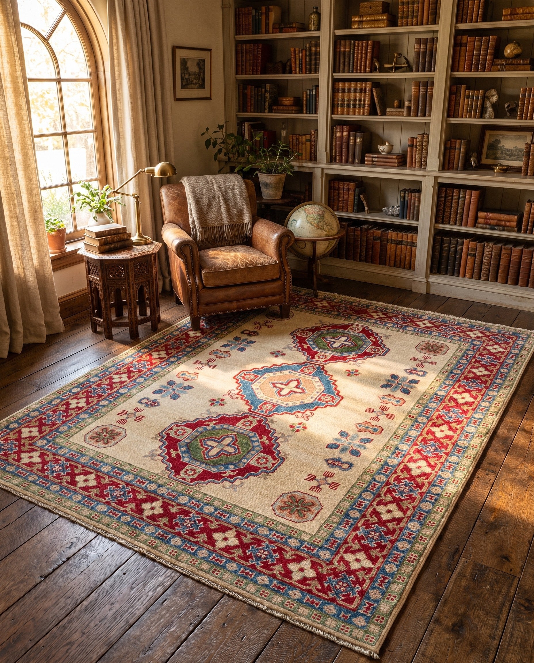 Detail image 3 of 10: 5' 3 x 6' 6 Hand Knotted Kazak Rug