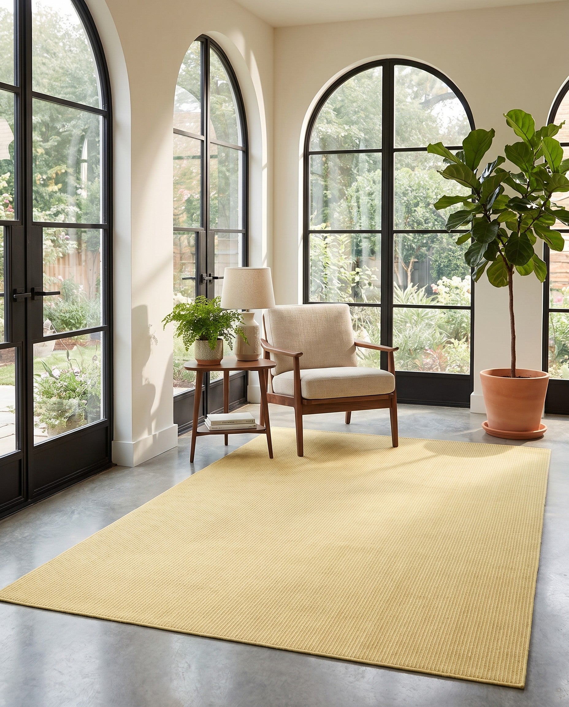 6' x 9' Monochromatic Bouclee Rug