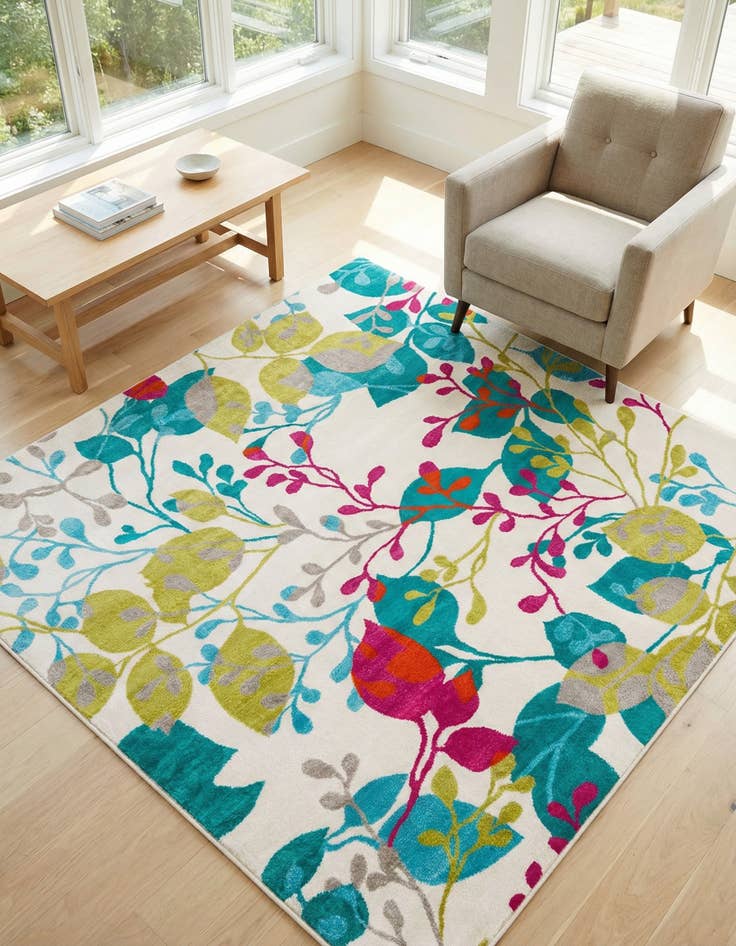 Detail image of 7' 10 x 7' 10 Azalea Square Rug