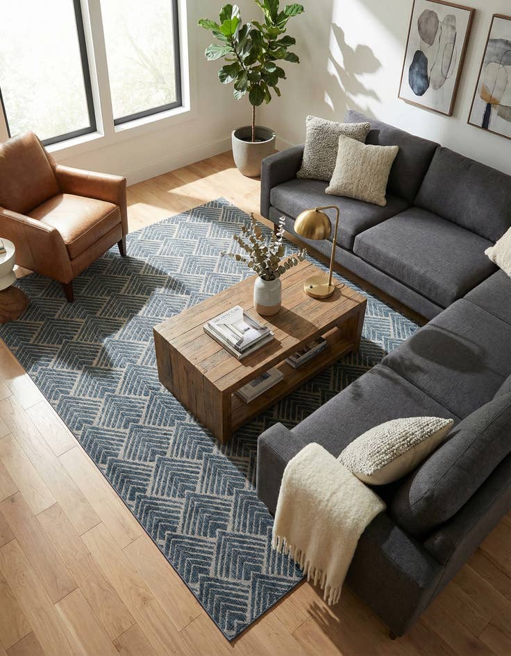 Detail image of 7' 10 x 10' Eco Trellis Rug