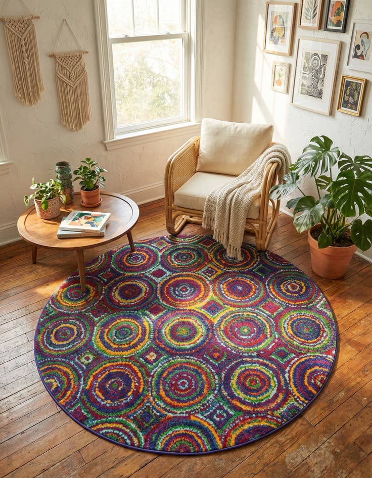 Detail image of 5' 3 x 5' 3 Calypso Round Rug