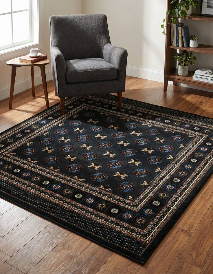 Detail image of 6' x 6' Bokhara Square Rug