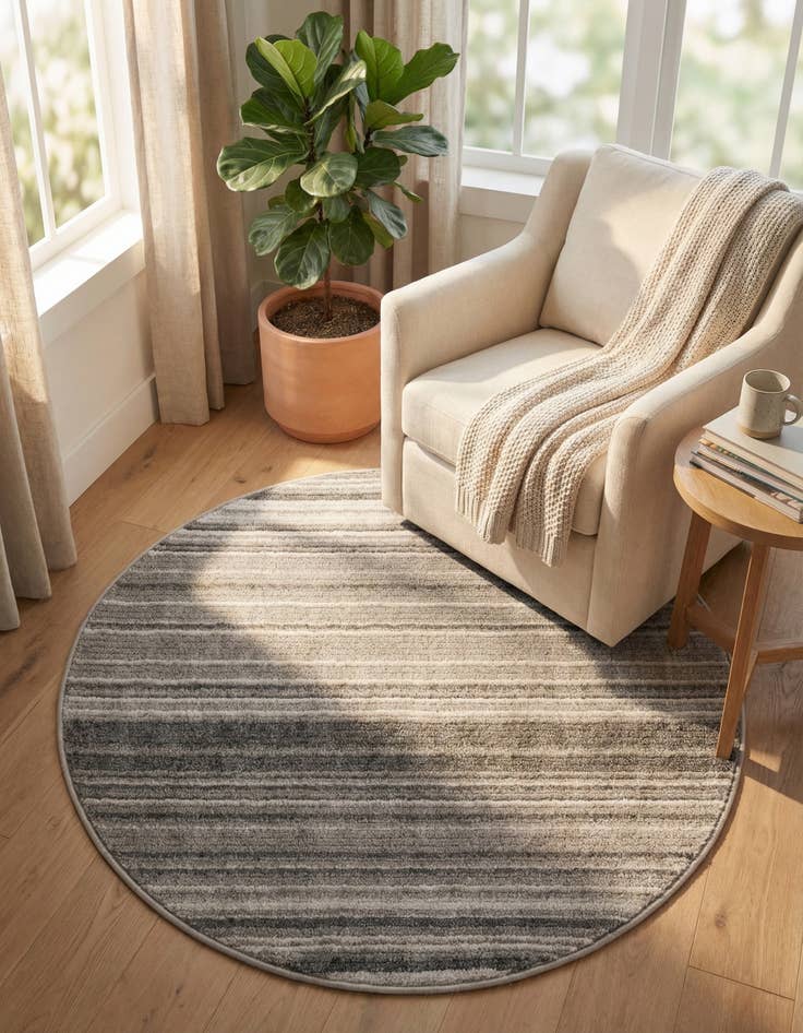 Detail image of 3' 3 x 3' 3 Gemstone Round Rug