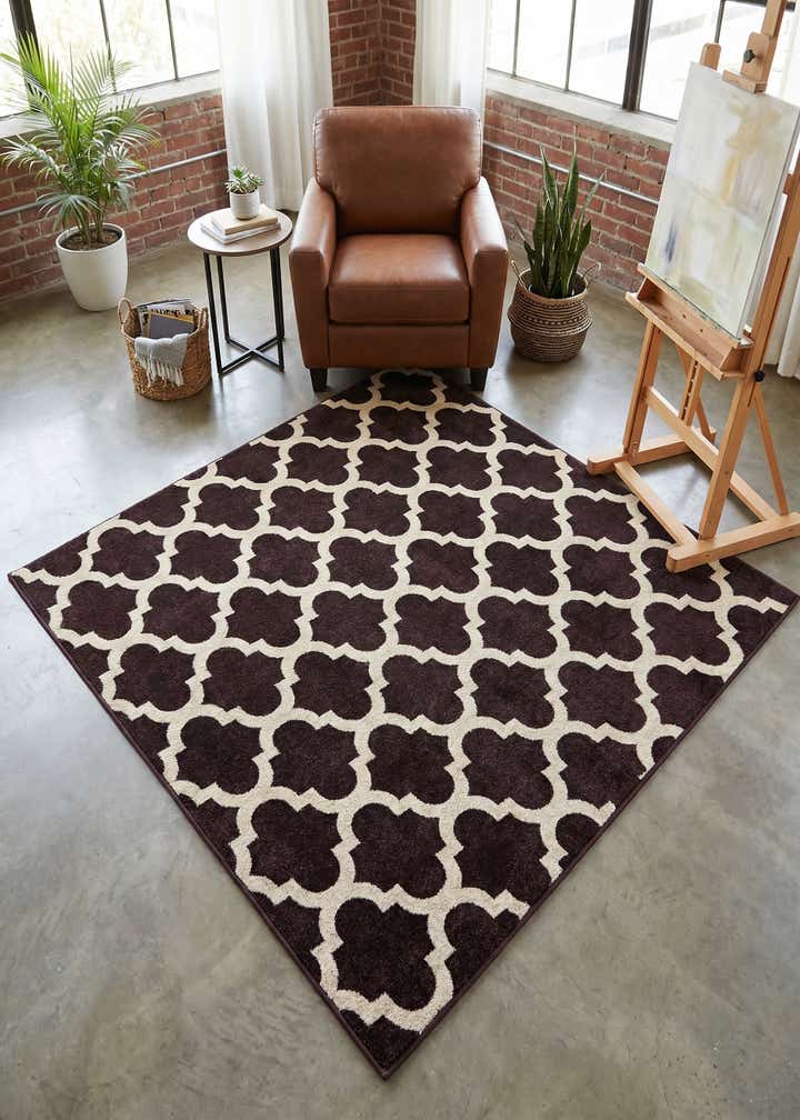 5' x 5' 8 Trellis Square Rug