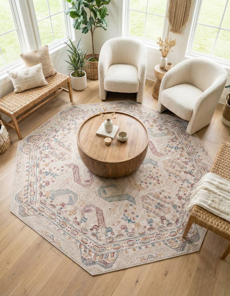 Detail image of 7' 10 x 7' 10 Deepa Octagon Rug