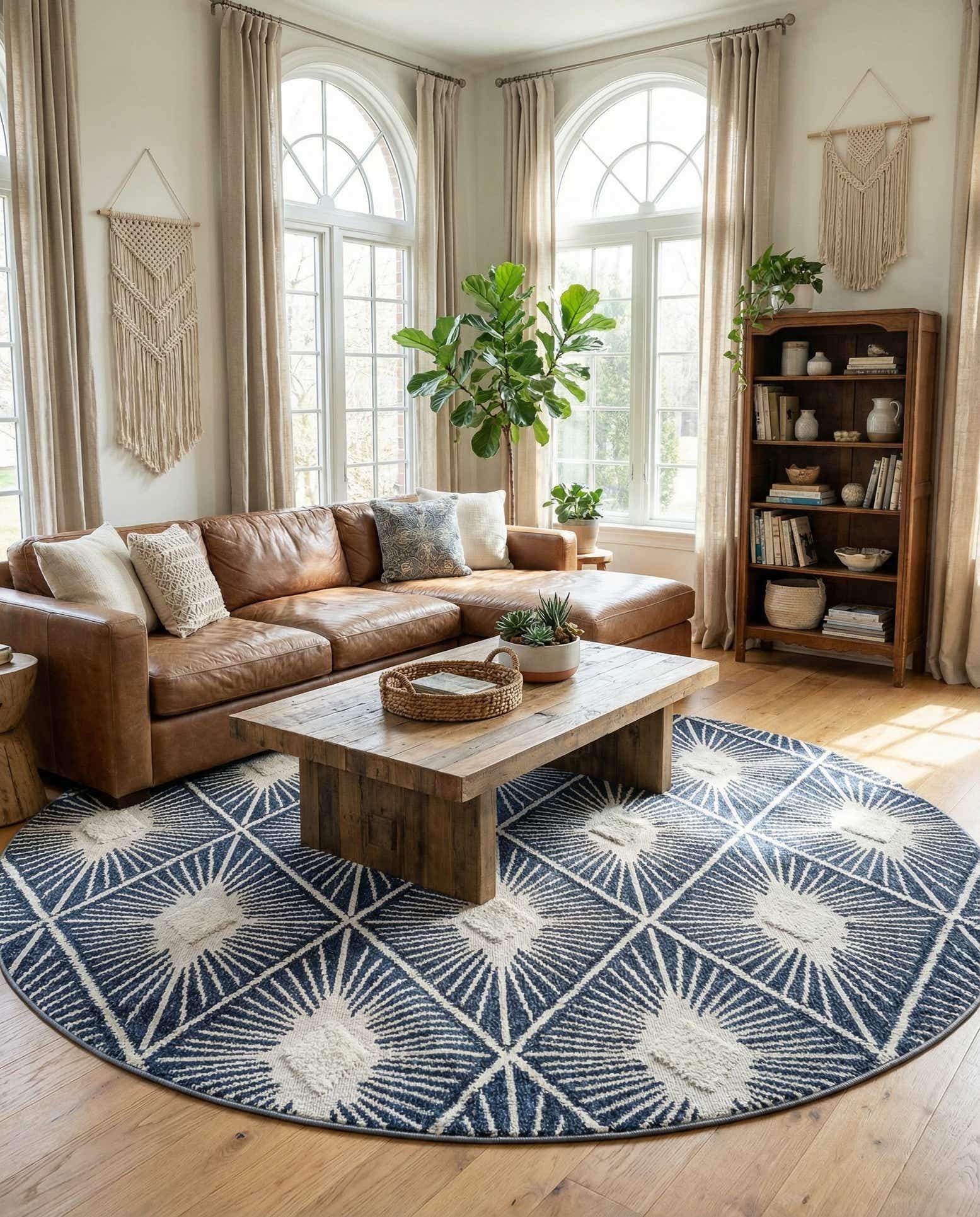 10' x 10' Boho Round Rug