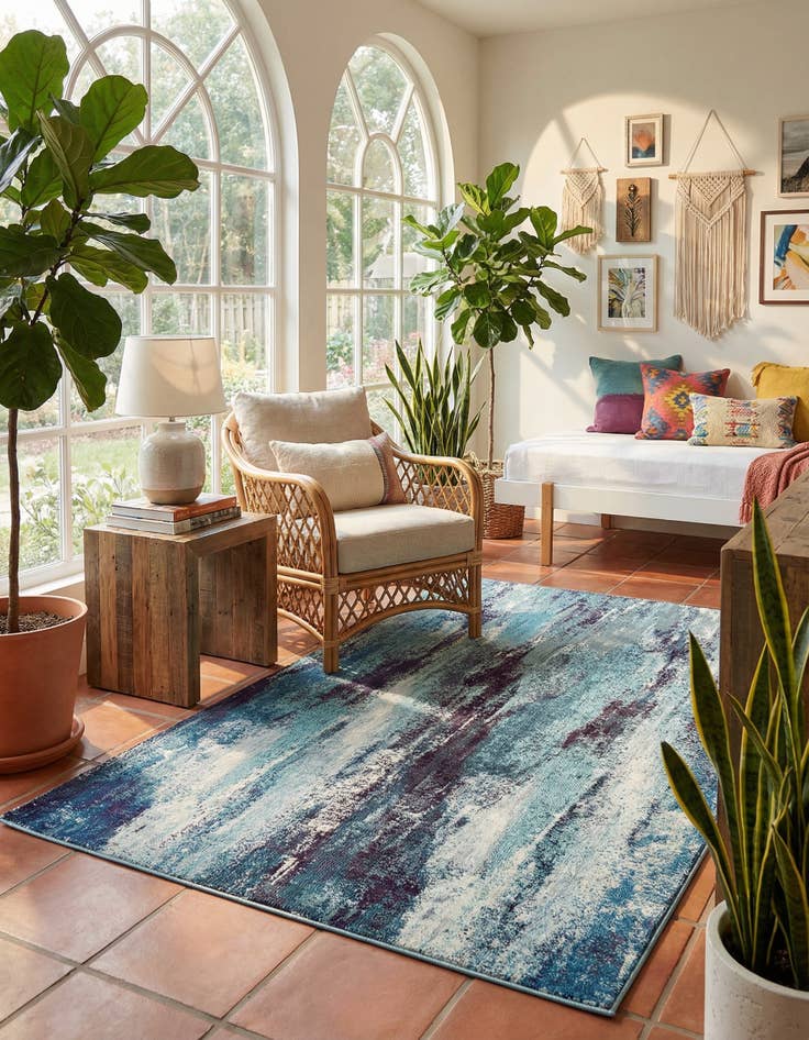 Detail image of 5' x 8' Washable Sevilla Rug