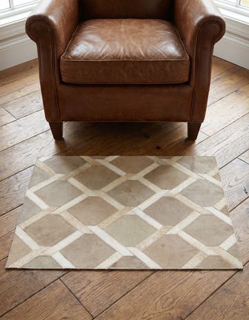2' x 3' Cowhide Leather Rug