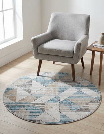 3' 3 x 3' 3 Leipzig Round Rug