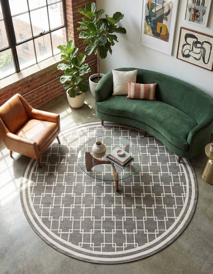 Detail image of Jill Zarin 7' 10 x 7' 10 Metropolitan Uptown Round Rug