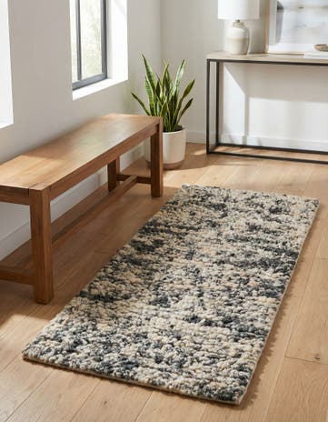2' x 4' 1 Hand Woven Haka Deluxe Shag Runner Rug
