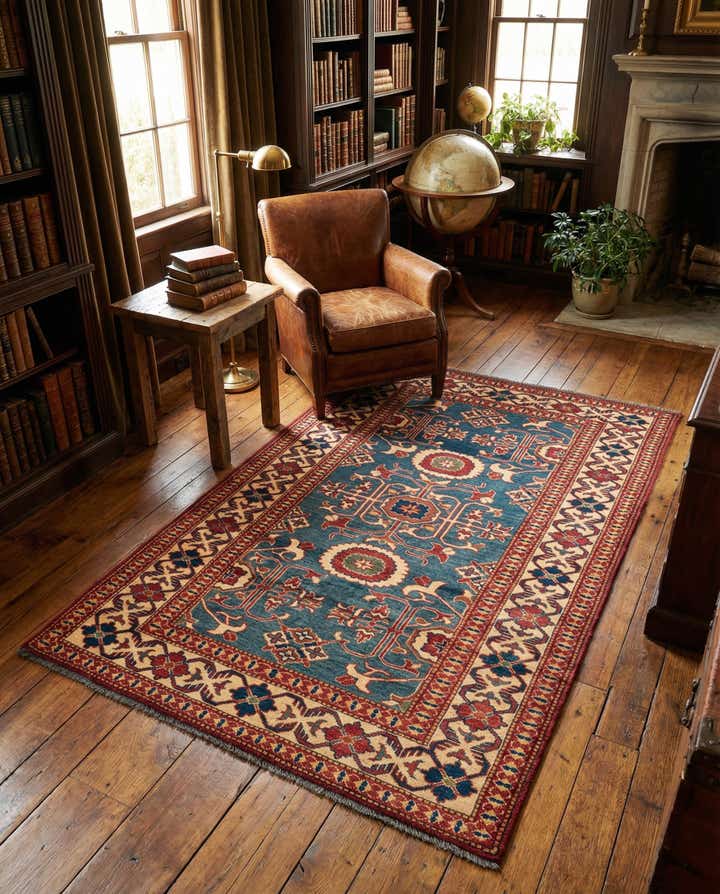 3' 10 x 5' 11 Hand Knotted Kazak Wool Rug