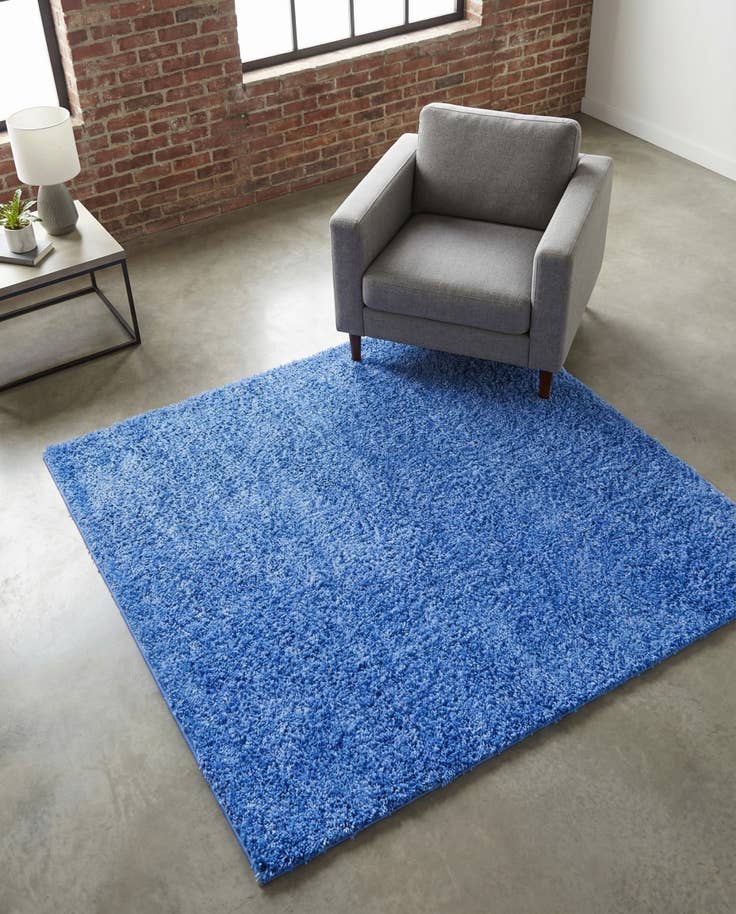 Detail image of 5' x 5' Solid Shag Square Rug