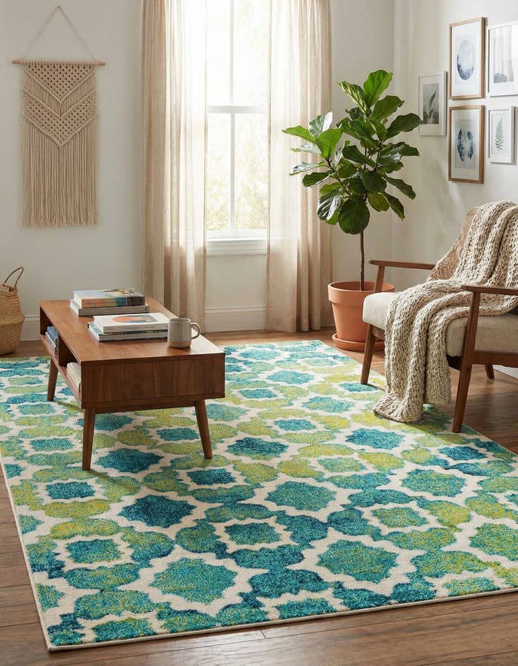 Detail image of 5' 3 x 8' Azalea Rug