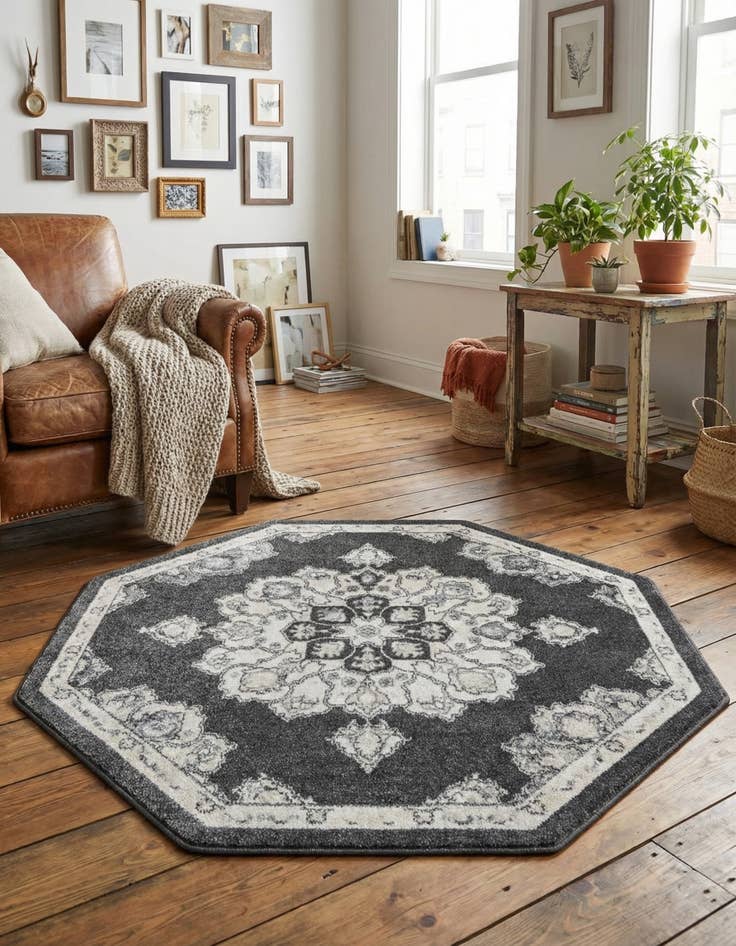 Detail image of 5' x 5' Parker Octagon Rug