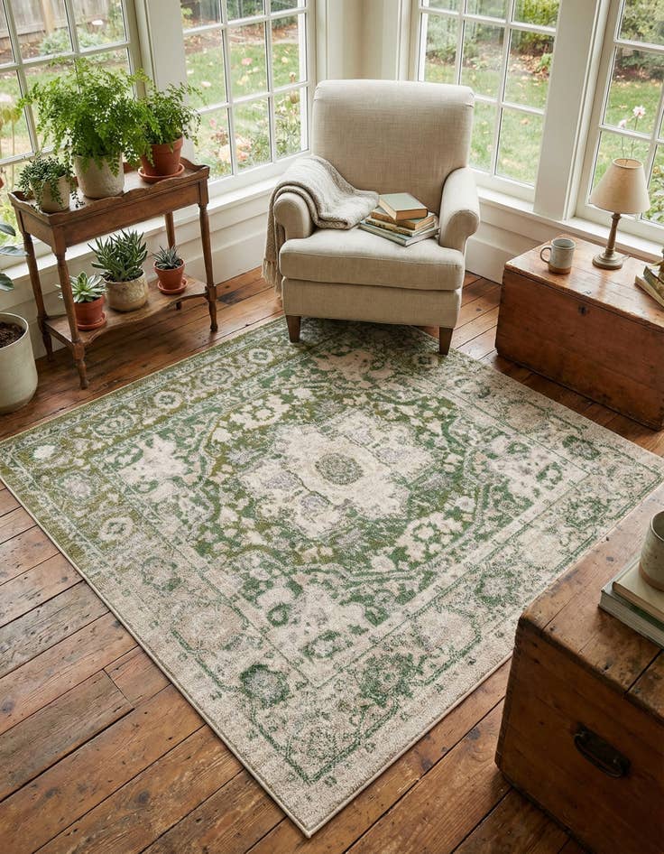 Detail image of 5' x 5' Madeline Vintage Square Rug