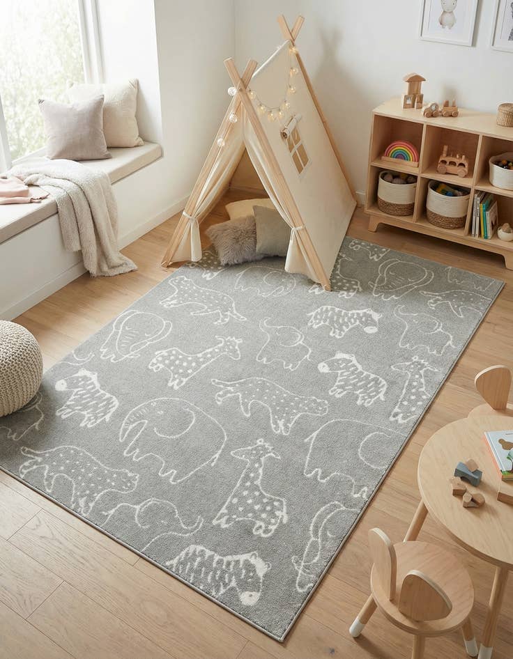 Detail image of 6' x 9' Whimsy Kids Rug