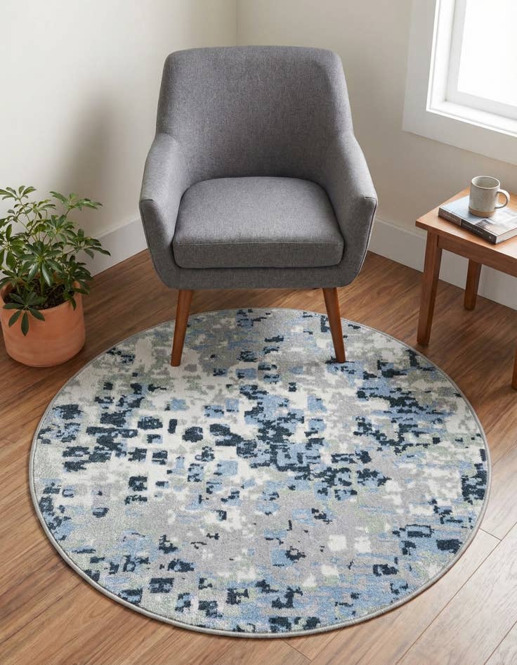 Detail image of 3' 3 x 3' 3 Kamala Washable Round Rug