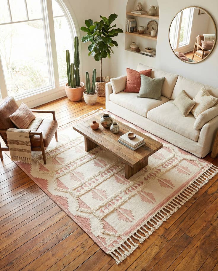 Detail image of 8' x 8' Hand Woven Arizona Wool Square Rug