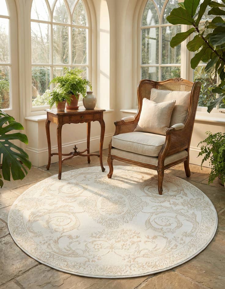 Detail image of 5' 3 x 5' 3 Finsbury Round Rug