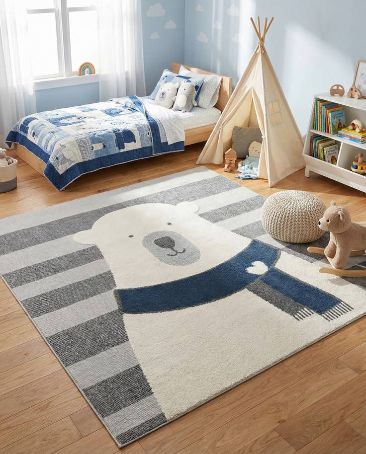 Detail image of 7' 10 x 7' 10 Whimsy Kids Square Rug