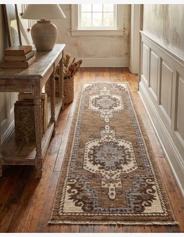 Beige Grand Tradition Runner Rug
