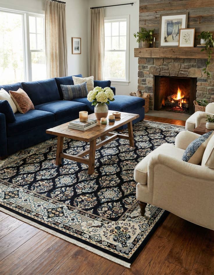 Detail image of 10' x 13' Nain Design Rug