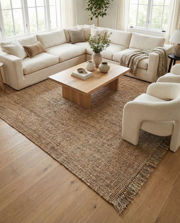 7' 10 x 10' Hand Woven Chunky Jute Rug