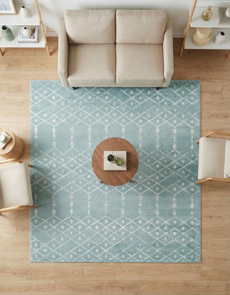 Detail image of 6' 1 x 6' 1 Paxon Trellis Square Rug