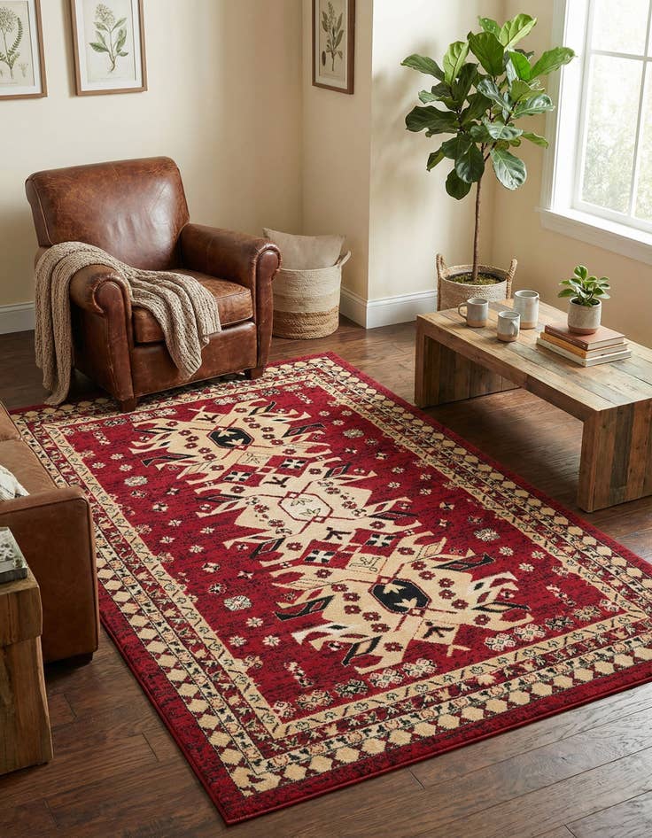 Detail image of 5' 3 x 8' Heris Rug