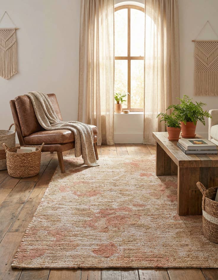 Detail image of 4' 1 x 6' 1 Chenille Jute Rug