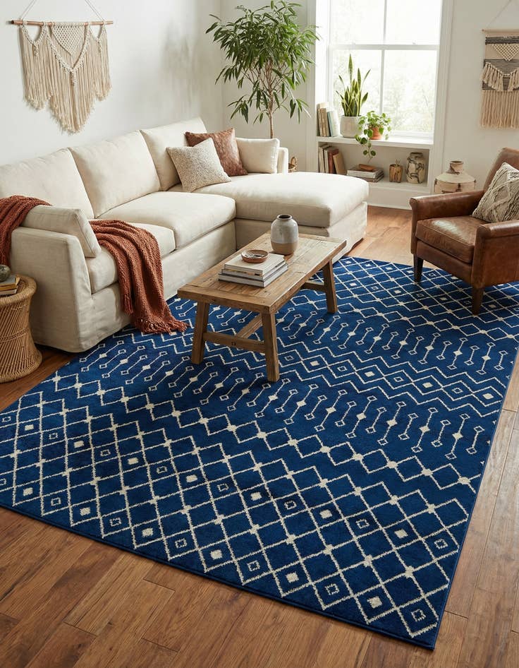 Detail image of 9' x 12' Moroccan Trellis Rug