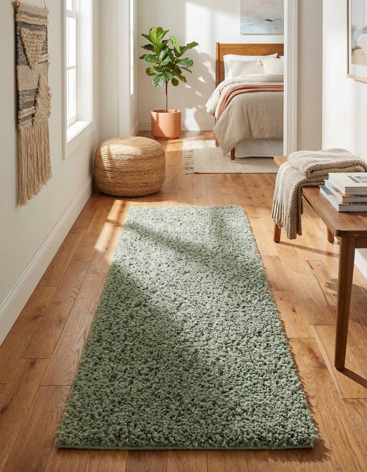 Detail image of  2' x 7' Zermatt Shag Runner Rug