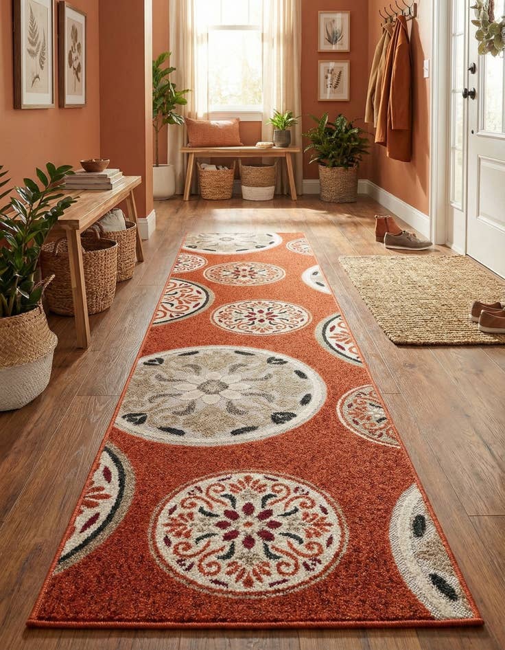 Detail image of 2' x 8' Washable Modern Indoor / Outdoor Runner Rug