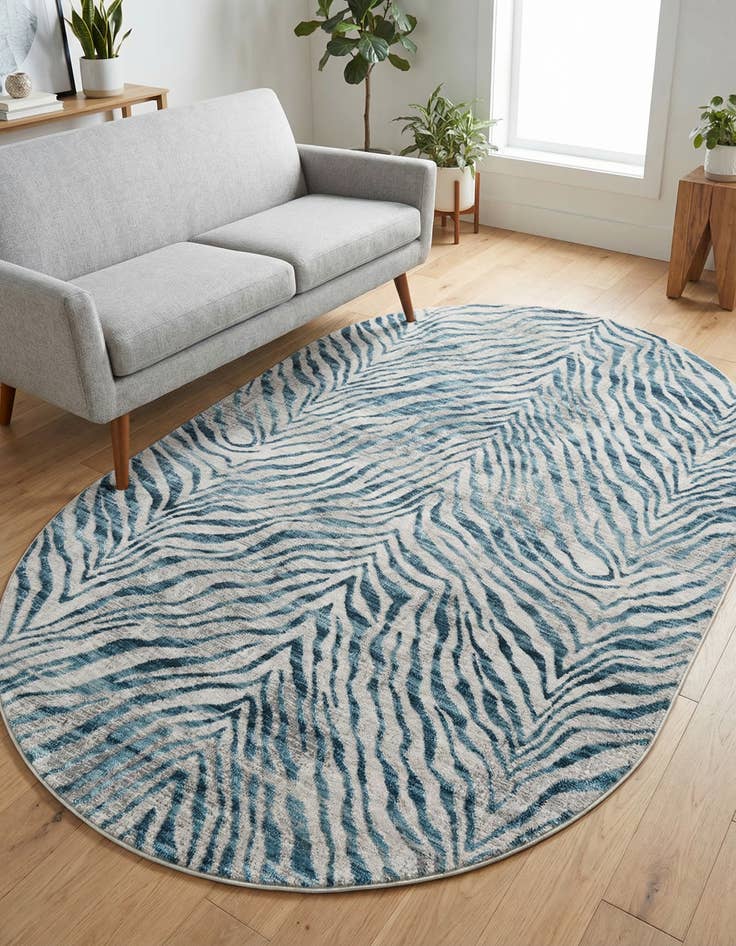 Detail image of  5' 3 x 8' Finsbury Oval Rug