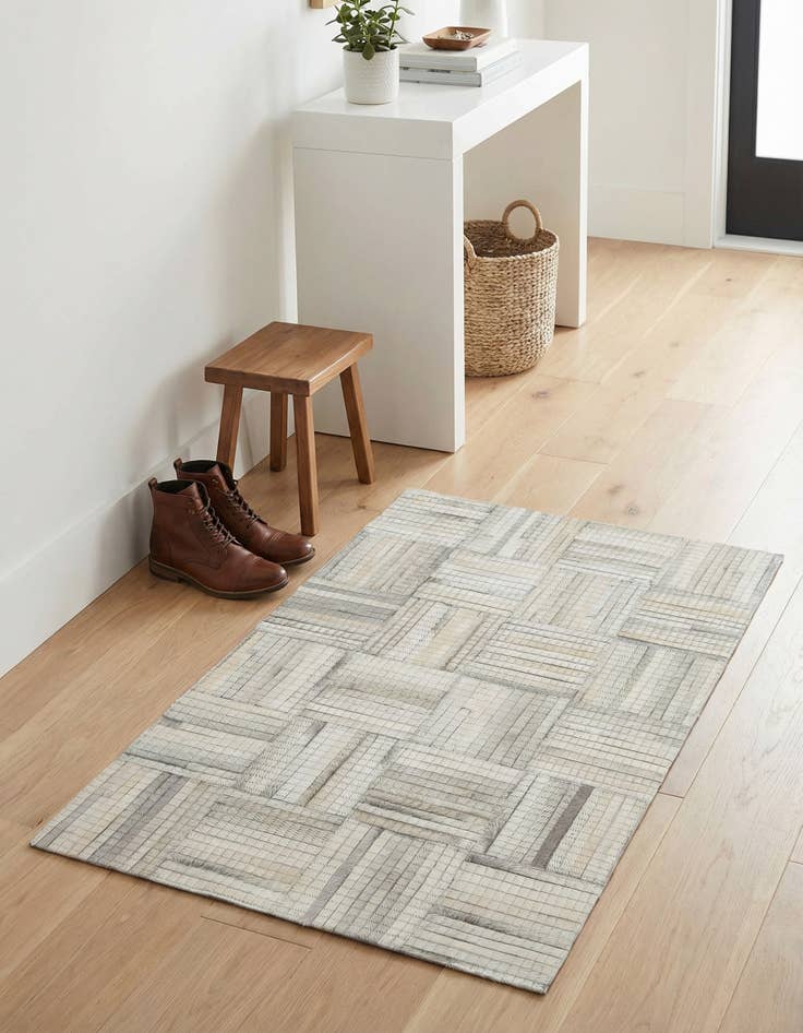 Detail image of 2' x 3' 1 Cowhide Leather Rug