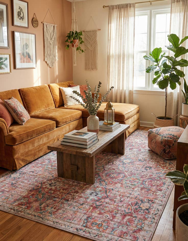 Detail image of 5' 3 x 8' Washable Nostalgia Rug