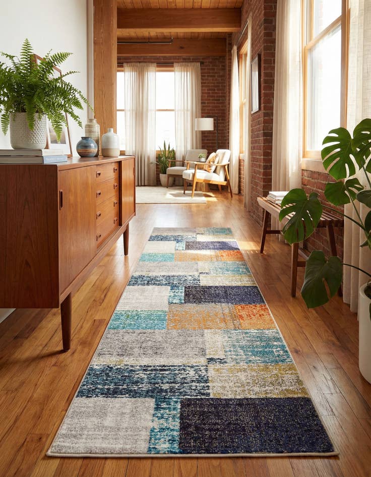 Detail image of 2' x 8' Washable Vivid Runner Rug