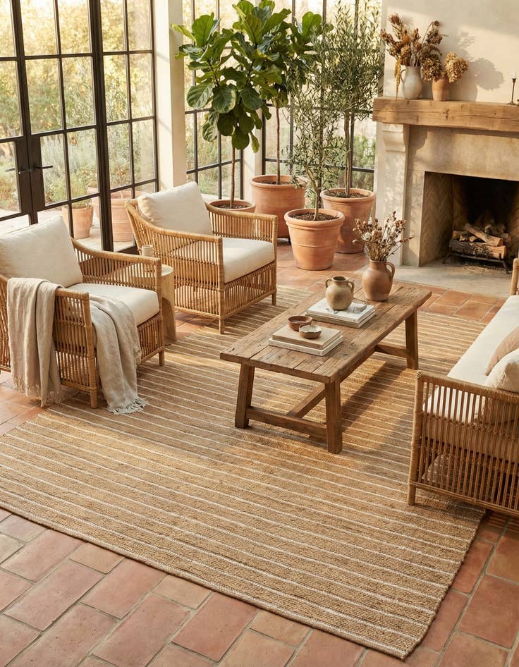 Detail image of 10' x 14' 1 Hand Braided Laurel Handwoven Jute Rug