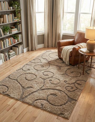5' x 8' Botanical Shag Rug