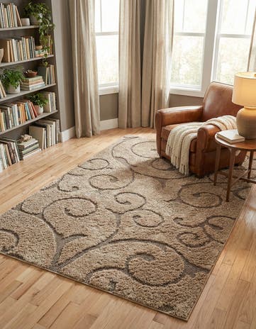 5' x 8' Botanical Shag Rug
