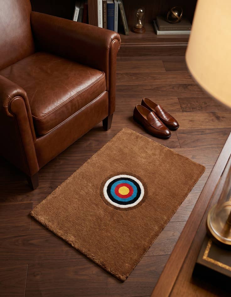 Detail image of 1' 4 x 2' Hand Knotted WM Brown Driver Rug