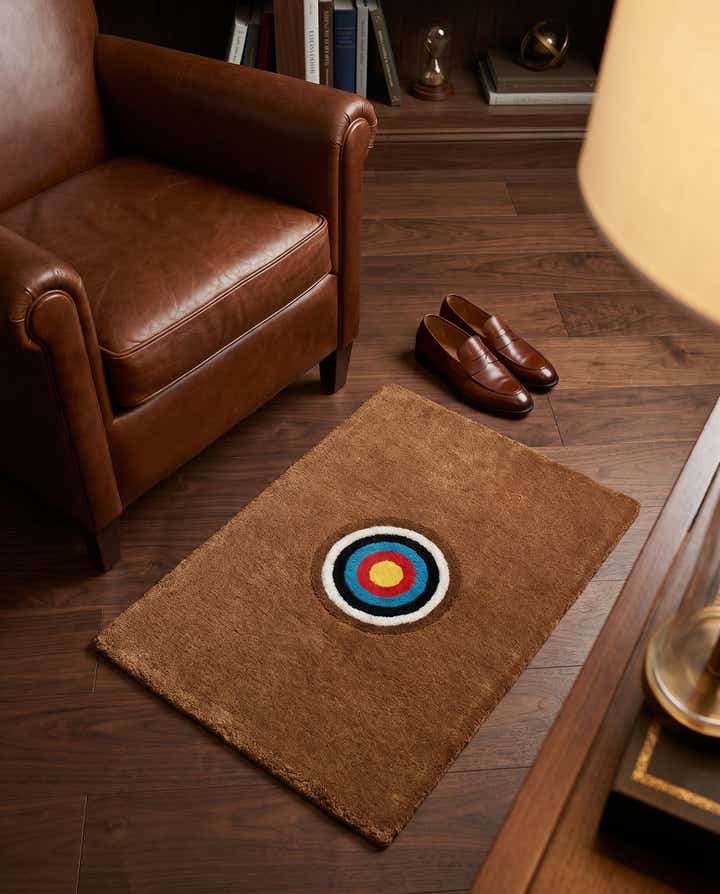 1' 4 x 2' Hand Knotted WM Brown Driver Rug