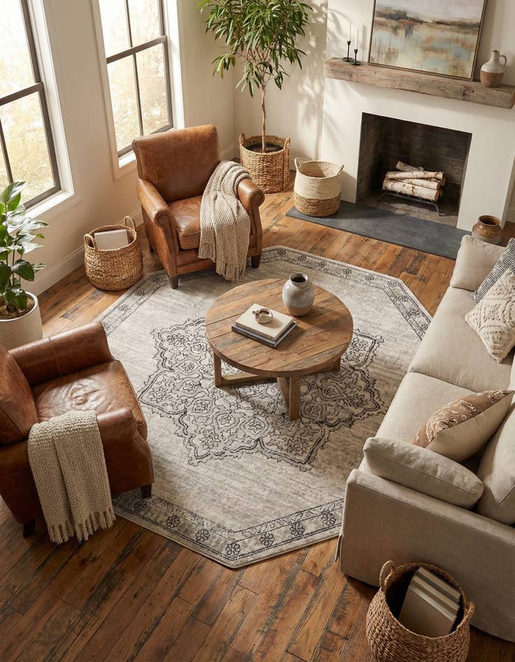 Detail image of 7' x 7' Nyla Octagon Rug