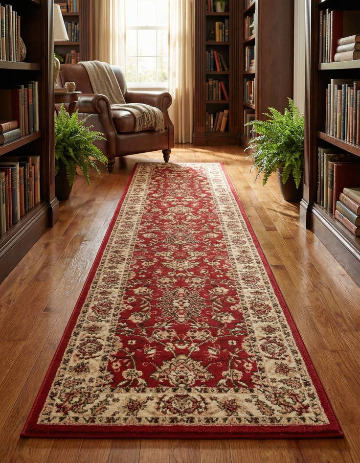 Detail image of 2' 7 x 13' Kashan Design Runner Rug